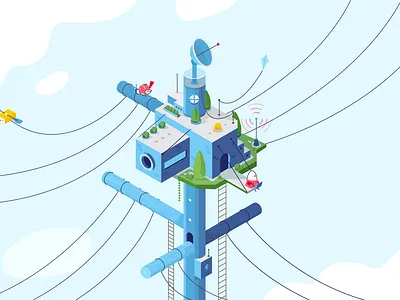 Opengear animation bird birds character fireart fireart studio illustration vector