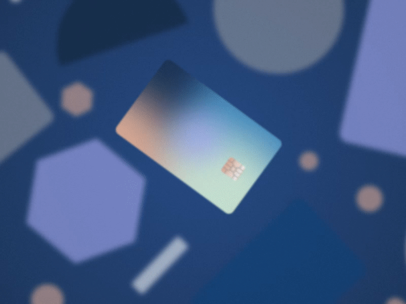 Kaleidoscopic transition animation bank blue blur card color debit fintech gif gradient illo illustration motion motion graphics shapes transition