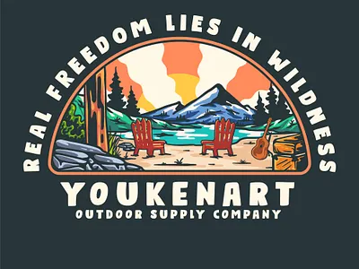 Real freedom adventure apparel art badgedesign badgeoutdoor campfire camping clothing design explore illustration logo nature outdoor outdoorapparel outdoorsticker ui