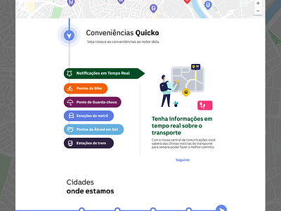 Web Experience for Quicko app benefits branding design icon illustration logo map mobile mobility responsive ui ux web