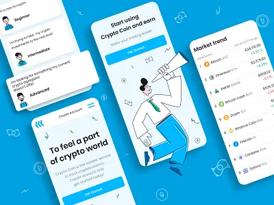 Crypto Coin - Cryptocurrency Tracking Platform app bitcoin blockchain concept design crypto crypto wallet cryptocurrency ethereum fintech graphic design product design ui ui design ux ux design web web design