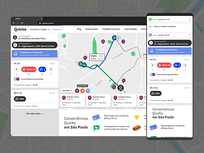 Web Experience for Quicko app branding design icon illustration logo map mobile ui ux
