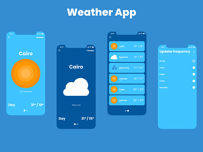 Weather App app app design design ui ui design uiux ux ux design weather