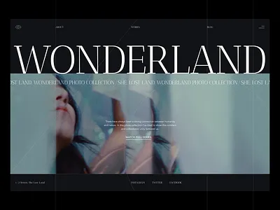 Wonderland Photo Collection clean design colors dark theme design fonts geometry grid layout magazine minimalism offline online photography photoshoot typography web design zajno