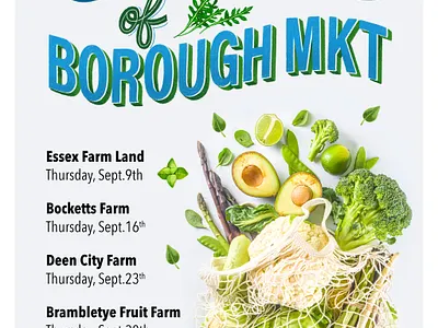 Greens of Borough Poster advert design draw letters editorial graphic design greens hand drawn lettering letters poster