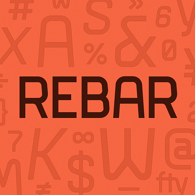 Introducing Rebar font glyphs typography