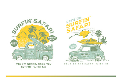 Surfin' Safari T-Shirt Design aloha bali beach cannabis clothing design hawaii illustration logo summer surf surfing t shirt tee tees the beach boy vintage