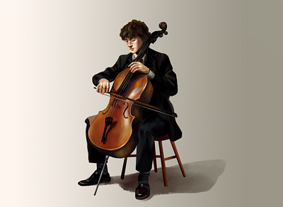 Bach cello suite bach boy branding cello cello suite classic classical misuc design graphic graphic design happy ill illustration love men music orchestra perfomance play sound