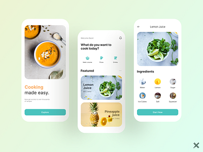Recipe App Design app design clean colors design dribbble dribbble best shot food app minimal mobile mobile app product recipe recipe app typography ui uidesign uiux ux uxdesign uxui