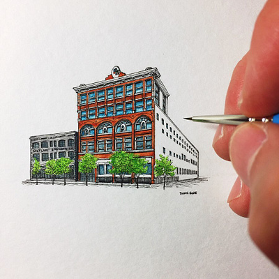 Salt Lake City architecture art artist design drawing fineliner illustration illustrator lines microart miniature pen pen art pen artist pen illustration pigma micron salt lake city urban sketcher utah watercolor