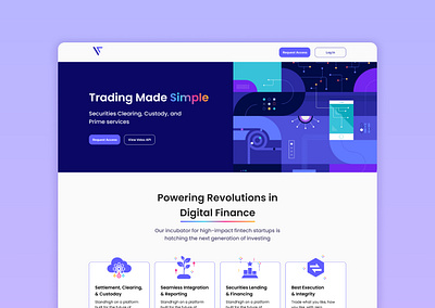 Financial Website branding concept design figma homepage ui webpage