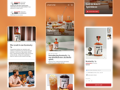 Spiritless design ecommerce homepage product page responsive design typography ui ux