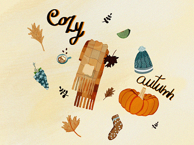 Cozy autumn artwork autumn coziness cozy design fall illustration pixel season warm