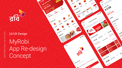 MyRobi App - Redesign app ui grameenphone robi telecommunication ui ui design ux design