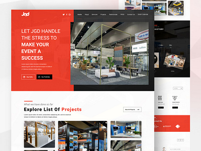 Exhibition Website - Dark Version ui