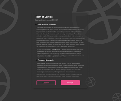 #Daily UI Challenge 89 - Term of service 3d button color daily ui 89 dribbble figma icon term of service