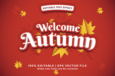 Autumn season text style effect autumn design editable fall graphic design illustration season text effect thanksgiving typography vector