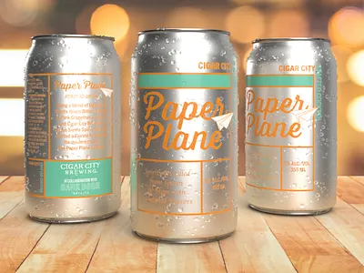 Paper Plane Crafted Cocktail - Render 3d adobe dimension aluminum art beverage branding can clitescreative cocktail design dimension graphic design label mockup orange packaging paper paper plane plane render