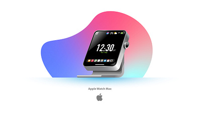 Apple Watch Max apple clock desk clock device gadget illustration inspiration watch