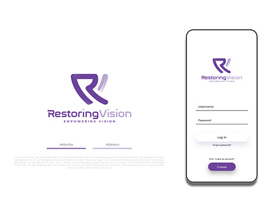 Restoring Vision Logo Design brand branding creative design favicon graphic design identity illustration logo logotype mark minimalist tech text textual typo typography ui word wordmark