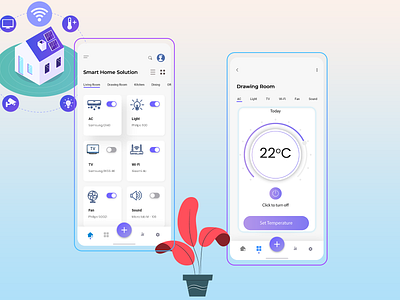 Smart Home Solution app branding home appliance home appliance management home control home controlling home page online home control product ui