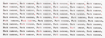 Fuck cancer. cancer fuck cancer grief screw cancer typewriter