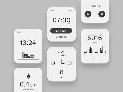 Smart Watch App Minimal Concept android watch android wear app apple watch minimal mobile product design smart watch ui ux watch wearable