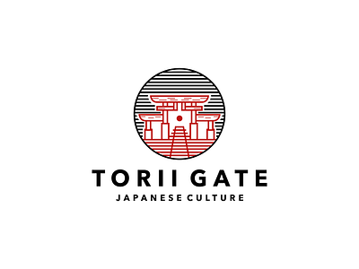 Torii Gate line art logo 3d adobe animation behance digital digitalart graphic design icondesign illustration logo logodesign logomaker logomark motion graphics torii gate line art logo vector vectorart vectorindonesia vektor vexel