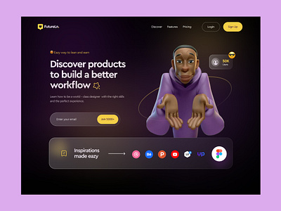 Landing Page UI Design app branding design fintech app illustration ui ui ux uidesign ux website