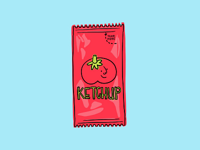 Tomato doodle illustration ketchup procreate shaketember tomato