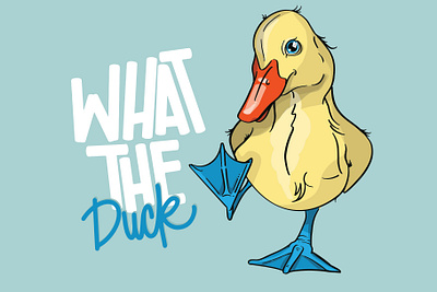 What The Duck! animals bird birds branding custom artwork custom bird design dick design duck duck art duck graphic duck graphic art duck products duck saying ducks funny duck graphic design illustration logo vector