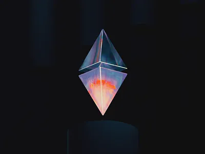 ETH100-001 abstract blender btc clean diamond eth ethereum gradient icon illustration nft wantline