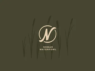 Nomad Assets branding cattail duck grass green hunting icon illustration outdoor vector