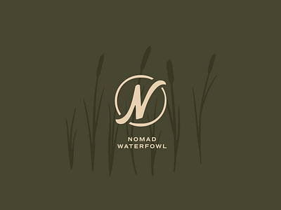 Nomad Assets branding cattail duck grass green hunting icon illustration outdoor vector