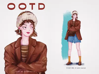 一周look 05 branding design design draw illustration illustration art banner design illustration design typography