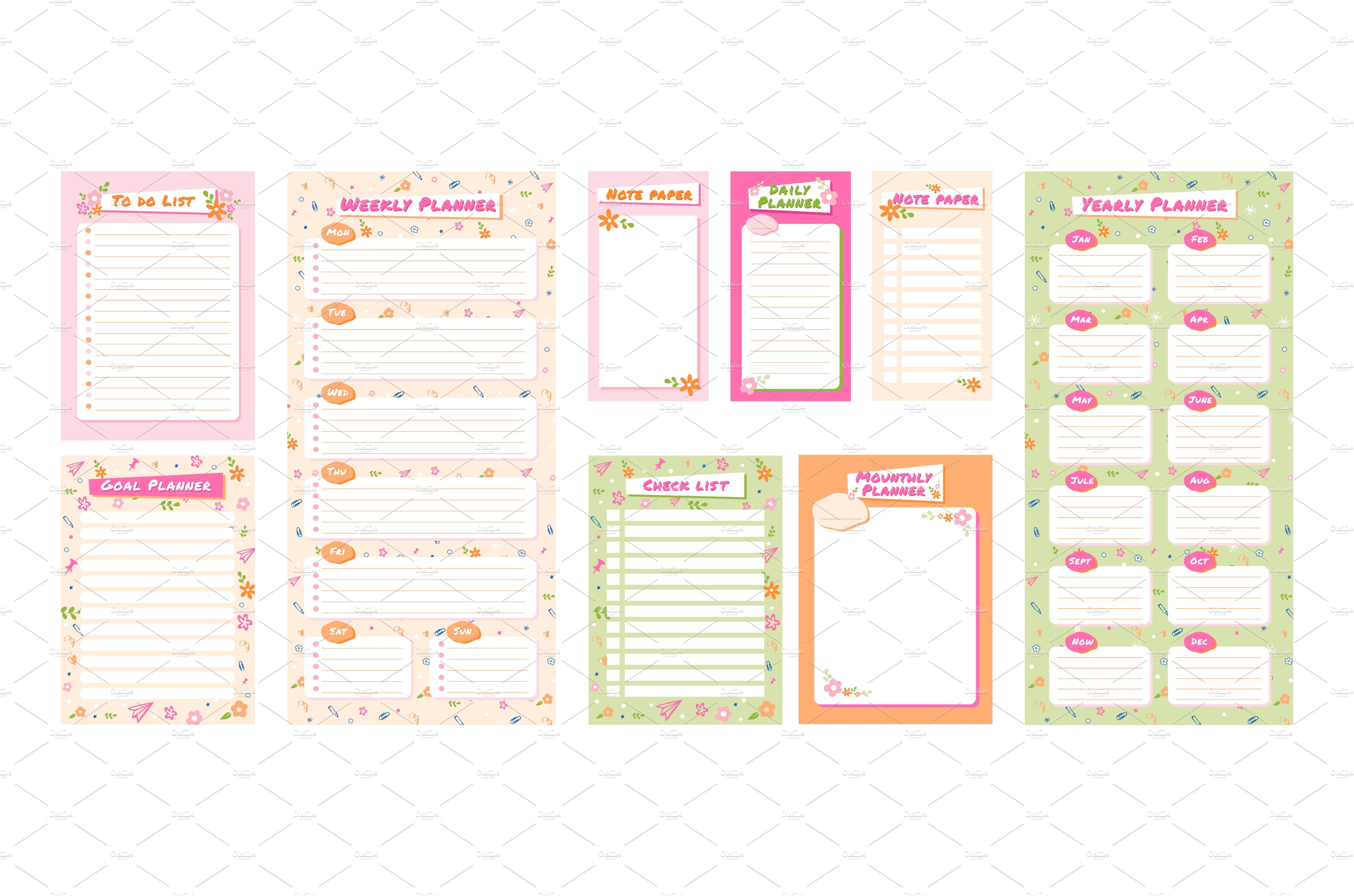 Cute planner templates. To do list by Veronika Oliinyk on Dribbble