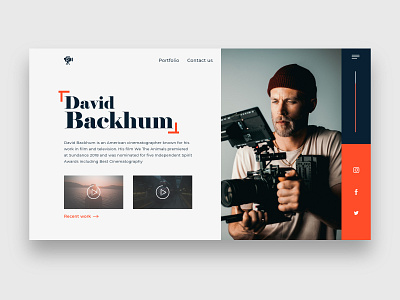 Landing page UI app cinema cinematographer design graphic design landing page landing page ui landing page ui design minimal minimalist ui uiux ux uxui web design web ui web uix web ux website website design