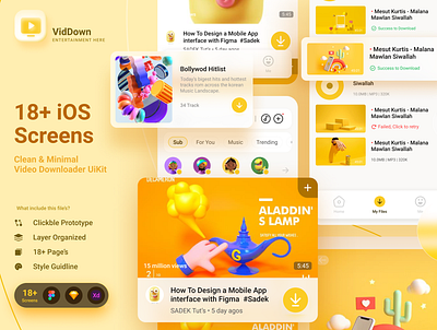 Video & Music Downloader App Uikit - sadekud free bie ui8 mobile app ui mobile app uikit mobile ui music downloading uikit music ui music uikit prodcast app ui prodcast app uikit product desing social media streaming app ui uikit video app downloading app video app ui video app uikit video downloading app uikit video ui video uikit