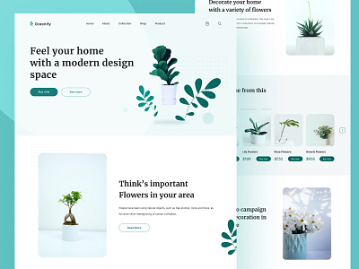 Greenify monochrome design beautiful decor design flat garden gardening green home house minimal mint plant plants ui ui design uiux