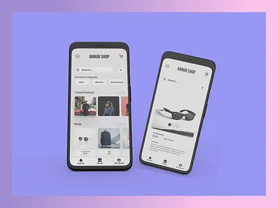 UI Mobile App E-Commerce "Annur Shop" e commerce e commerce design juniordesigner juniorui mobile mobileapp mobiledesign mobileui ui userinterface