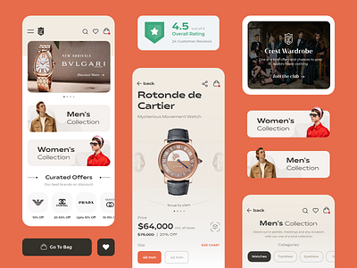 Upper Crest | Community First E-commerce app branding buy design ecommerce fashion graphic design illustration interaction design light logo minimal mobile orange shopping store ui uiux