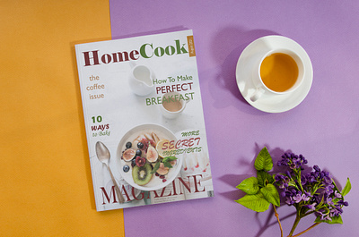 Homecook Magazine cover branding design photoshop