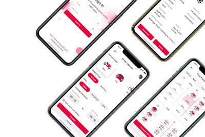 Parking App app design flat parking app ui ux
