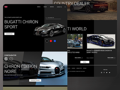 Landing Page Site for Sport Car black theme figma landing page sport car ui ui design webdesign