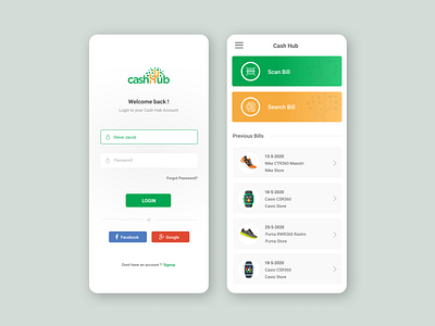 Cash Hub app branding design ui user interface ux