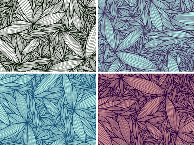 Detailed seamless pattern abstract drawing geometric illustration ipad leaves pattern procreate seamless pattern