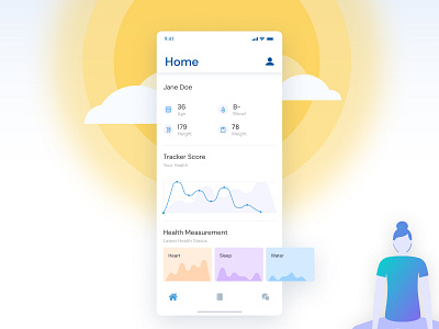 Telemedicine App biomarker clean design figma health app illustration measurements minimal sun telemedicine typography ui ux vitals