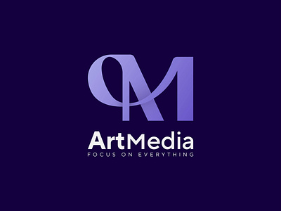 Art Media Logo 2021 top logo design app art art media logo design branding branding identity channel logo design graphic design illustration logo design logo designer media minimalist multimedia logo popular purple white color top logo 2021 trendy logos design tv