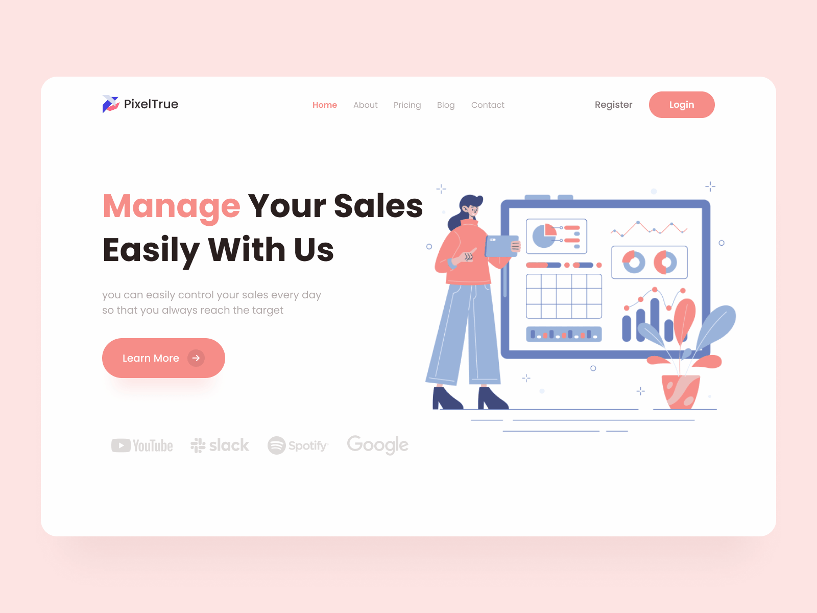 Sales - Hero Image hero hero image manage manage apps manager onboarding onboarding screen sales sales onboarding task manager ui ui design uiux ux web design webapps webdesigner website