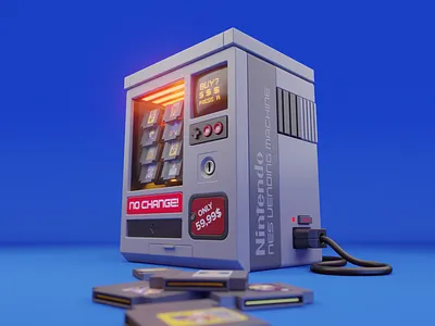 NES Vending Machine 3d blender blender3d nes nintendo retro vending machine